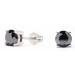 Sterling Silver 1.50ctw Black Diamond Stud Earrings