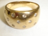 14kt Yellow Gold Diamond Dome Ring