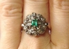 Rare platinum emerald Art Deco Era ring