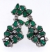 Super Rare 10 carat Platinum Emerald diamond earrings