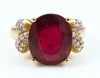 Gorgeous 4.55ctw Natural Ruby & Diamond 10k Gold Ring