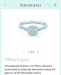 Tiffany Legacy .34 carat surrounded by brilliant cut diamonds weighing .09 carat