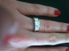 1.2 carats Princess Cut Three Stone Engagement Ring